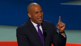 Raw Video Mayor Cory Booker fires up the DNC [upl. by Prissy]