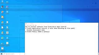 Application Control Trend Micro Apex Central [upl. by Ekim]