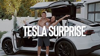 HE SURPRISED ME WITH A TESLA X [upl. by Naivatco]