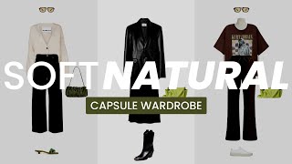 36 SOFT NATURAL OUTFIT IDEAS  Casual  Edgy Capsule Wardrobe for the Soft Natural Kibbe Type [upl. by Glanti835]