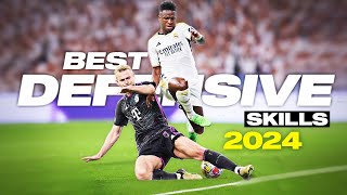 Crazy Defensive Skills amp Tackles in Football 2024 [upl. by Mcintyre]