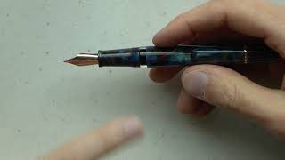 Narwhal Schuylkill Dragonet Sapphire Fountain Pen Review [upl. by Charpentier]