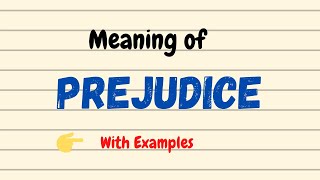 Meaning of Prejudice  English Vocabulary Words  UrduHindi [upl. by Pizor337]