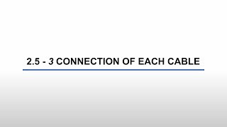 25  3 CONNECTION OF EACH CABLE 316 [upl. by Dolores]