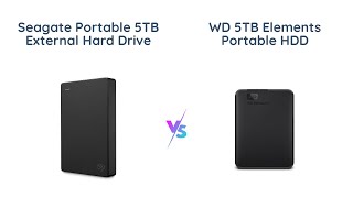 Seagate vs WD Portable 5TB External Hard Drives Comparison [upl. by Annalee]