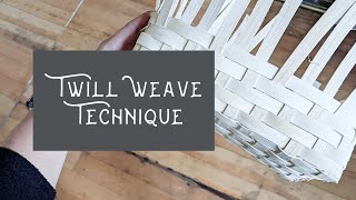 Beginner Basket Weaving Technique Twill Weave [upl. by Ursulina137]