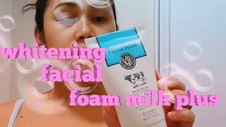 Whitening facial foamscentio milk plusJen queen [upl. by Nosittam892]