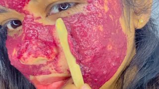 Beet root face pack  Instant skin brightening face pack  Naturally glowing skin😍😱 [upl. by Milena]