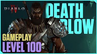 Level 100 Death Blow Barbarian Gameplay  Diablo 4  Endgame [upl. by Jacquenetta526]