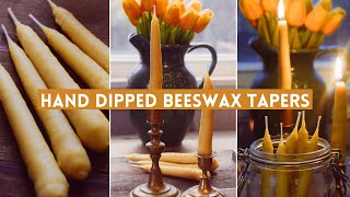 Easy HandDipped Beeswax Candles  No Double Boiler [upl. by Annodam]