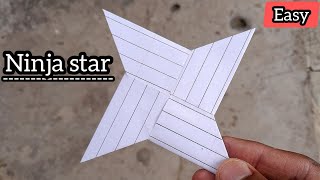 How to make a paper Ninja Star  Origami  Paper Ninja Star  Paper ka ninja star kaise banaen [upl. by Sheldon]