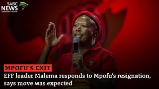 Malema responds to Dali Mpofu leaving the EFF [upl. by Iduj]