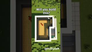 Modern House Tutorial minecraft minecraftbuildingtutorial hypixel shorts [upl. by Anahsal]