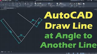 AutoCAD Draw Line at Angle to Another Line [upl. by Dearborn631]