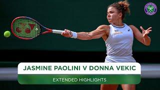 ThreeSet Epic SemiFinal  Jasmine Paolini v Donna Vekic Extended Highlights  Wimbledon 2024 [upl. by Tryck]