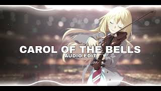 CAROL OF THE BELLS SLOWED  REVERBED AUDIO EDIT [upl. by Hawken]