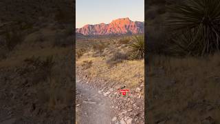 I looked up and saw this The glowing escarpment of Red Rock Canyon sunrise run trailrunning [upl. by Adnawyek]