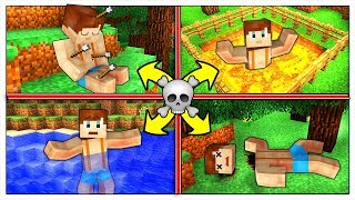 LUCA È MORTO IN 100 MODI DIVERSI IN MINECRAFT ITA [upl. by Enyr]