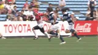 Syou Takenaka super Try  Japan XV vs French Barbarians 2nd Match 2012 [upl. by Leopoldine]