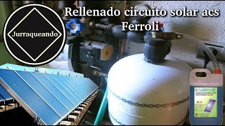 Rellenado circuito solar acs ferroli Ferroli acs solar circuit filling [upl. by Torto]