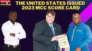 US AMBASSADOR PRESENTED MCC SCORE CARD TO PRESIDENT BIO [upl. by Eiroc72]