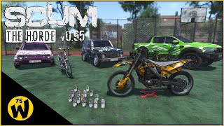 SCUM 095  The Horde  Latest Update  Vehicle Skins  Bicycle Sprint is Back With A Twist [upl. by Toshiko]