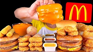 ASMR 맥도날드 빅맥 치킨너겟 띠드스틱 어니언링 치즈버거 새우버거는 롯데리아 먹방 McDonald’s Big Mac With Onion Rings Nuggets MuKBang [upl. by Genia]