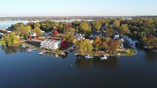 Queens Island and Eagle Point on Pistakee Lake in Fox Lake IL The fall colors are beautiful [upl. by Bradley]