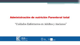 Nutrición Parenteral total [upl. by Yorker]