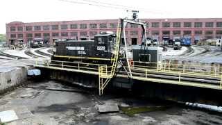 NS Roundhouse at Juniata Shops  Altoona PA  NS 2220 NS 5606 [upl. by Burr859]