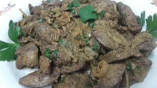 Ficatei de pui cu ceapa si patrunjel la tigaie simpla si bunaBest Chicken livers recipe كبد مقلي [upl. by Teodorico]