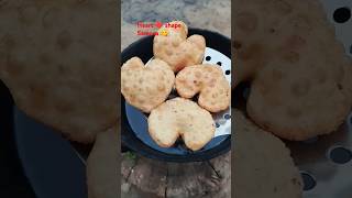 Heart ❤️ Shape Samosa 😋shorts cooking samosa [upl. by Enaud673]