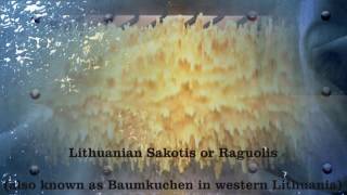 Cooking Traditional Lithuanian sakotis cake on skewer [upl. by Rebhun789]