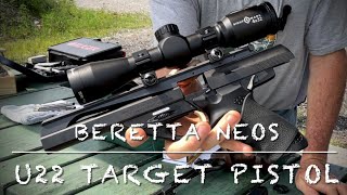 Beretta U22 Neos semi auto 22lr target pistol at the range [upl. by Hgierb]