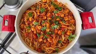 YOK BÖYLE BİR LEZZET 😋 TAVUKLU BOOOL SOSLU SPAGETTİ MAKARNA TARİFİ [upl. by Doomham]