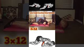 Body weight kneeling tricep extension ll body building workout youtubeshorts youtube youtuber [upl. by Eileek312]