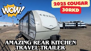 Rear Kitchen Travel Trailer WITH a Bed Slide 2025 Keystone Cougar 30RKD [upl. by Bouley]