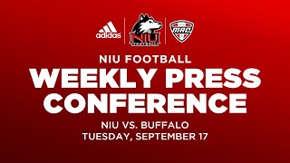 NIU Football Weekly Press Conference Buffalo [upl. by Netsirc798]