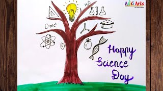 Science Day Drawing  National Science Day Drawing  Science Day Poster Drawing  Aditi Arts [upl. by Asik367]