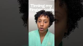 Timing how long my finger coils take🤔 naturalhair twa designessentials fingercoils [upl. by Jabon]