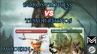 Boros Prowess VS Temur Rhinos MTG Modern [upl. by Syck]