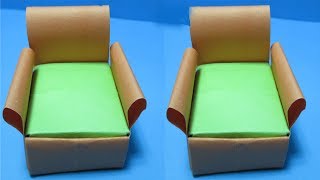 How to make origami Sofapaper sofa making instructions step by stepeasy paper crafts [upl. by Alohs428]