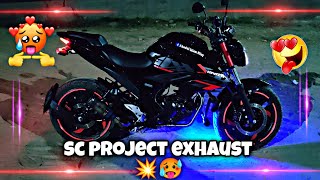 sc project exhaust modified 2024 🥵  suzuki gixxer carburetor modified in bd 😗💥  420 Biker🥰 [upl. by Htomit505]