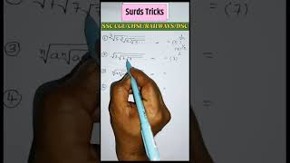 quotSurds Simplified Top Tricks in 60 Secondsquot surdsampindices shorts [upl. by Gnouhc537]