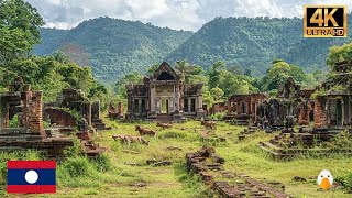 Wat Phu Laos🇱🇦 Relics of Khmer Empire Older than Angkor Wat 4K UHD [upl. by Neraj435]