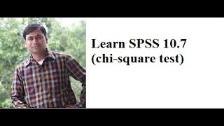 Learn SPSS 107 chisquare test [upl. by Adile303]