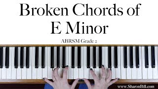 ABRSM Grade 2 Broken Chords in E Minor Right Hand and Left Hand [upl. by Idaf]