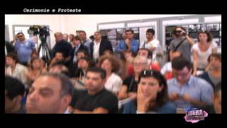 Lampedusa Tra Cerimonie e Proteste quot Europa Nazista quot [upl. by Attirehs867]