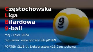 Częstochowska Liga Bilardowa 9 ball  22B [upl. by Mcconnell]