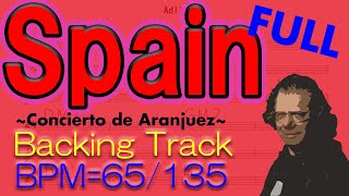 【Spain FULL】Backing Track BPM65135 Score Original BPM wConcierto de Aranjuez [upl. by Naldo]